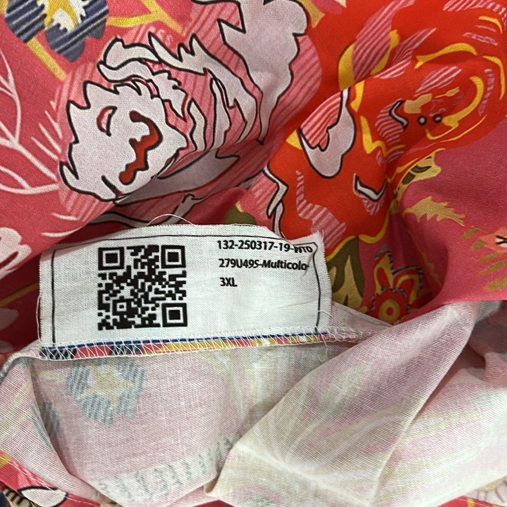 Women's Pink Floral Button-Down Shirt - Picture 5 of 7